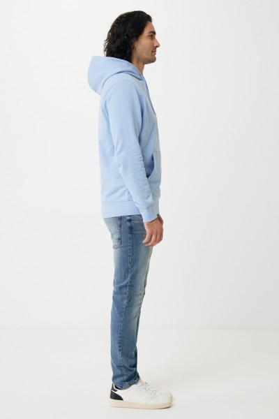 IQONIQ Rila Lightweight Hoodie aus recycelter Baumwolle, sky blue XS
