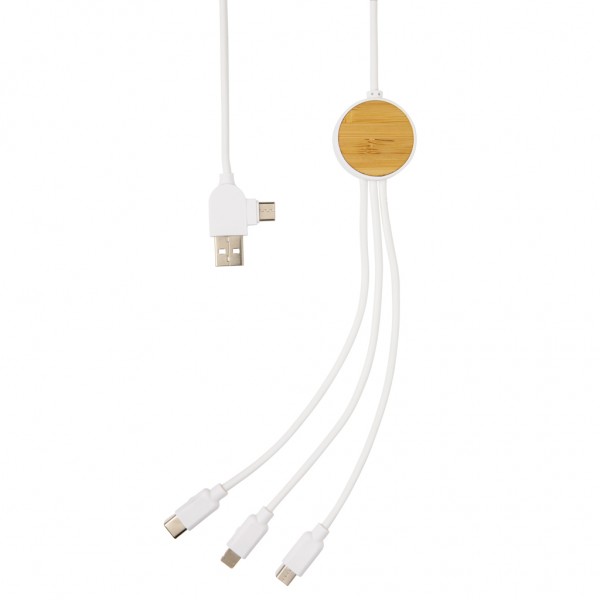 Ontario 1,2m 6-in-1 Ladekabel, weiß