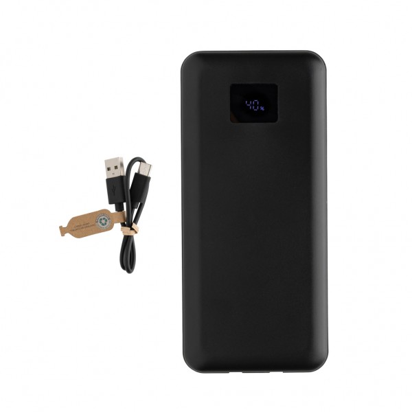 Gridley 20.000mAh 65W Laptop Powerbank aus RCS rPlastik, schwarz