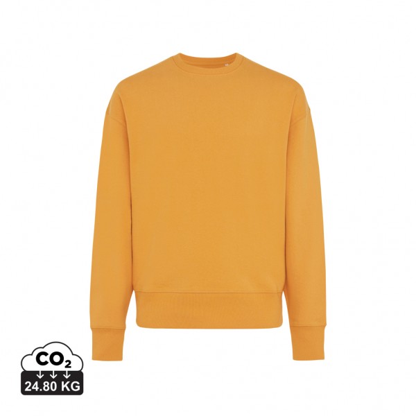 IQONIQ Kruger Relax-Rundhals-Sweater aus recycelt. Baumwolle, sundial orange L