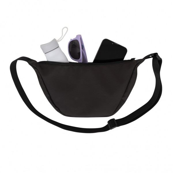 Crescent AWARE™ RPET Half-Moon Sling Tasche, schwarz