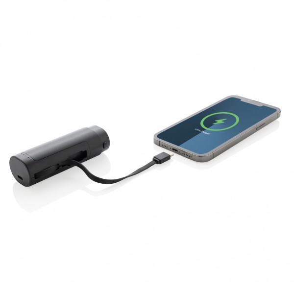 CycleCell 5000mah Powerbank mit herausnehmbarer Batterie, schwarz