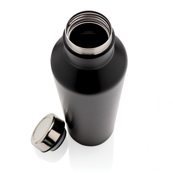 Moderne Vakuum-Flasche aus Stainless Steel, schwarz