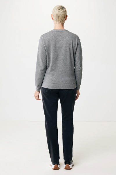 IQONIQ Etosha Lightweight Sweater aus recycelter Baumwolle, light heather anthracite S