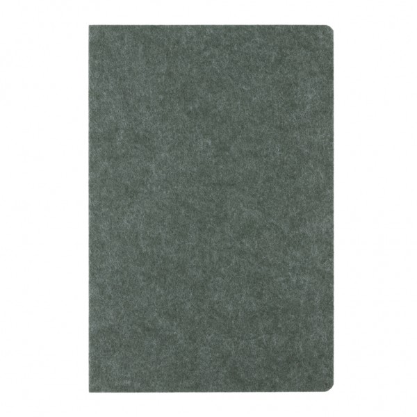 Phrase GRS-zertifiziertes A5-Notizbuch aus recyceltem Filz, grün