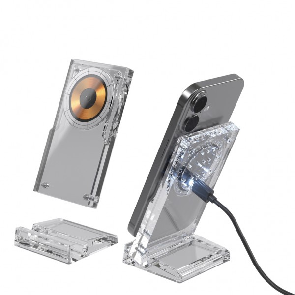 Magcharge 15W magnetischer Wireless-Charging-Stand, transparent