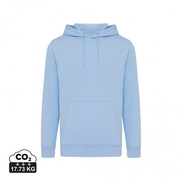 IQONIQ Rila Lightweight Hoodie aus recycelter Baumwolle, sky blue L