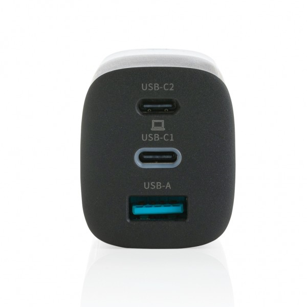 Philips 65W Ultra-Schnell-PD 3-Port-USB-Wandladegerät, schwarz