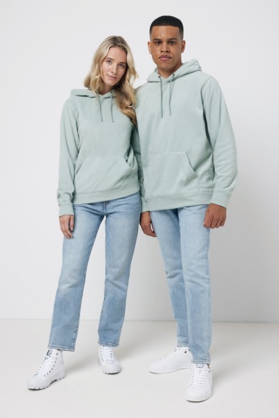 IQONIQ Trivor Mikrofleece-Kapuzen-Pulli aus recyc. Polyester, Iceberg green L