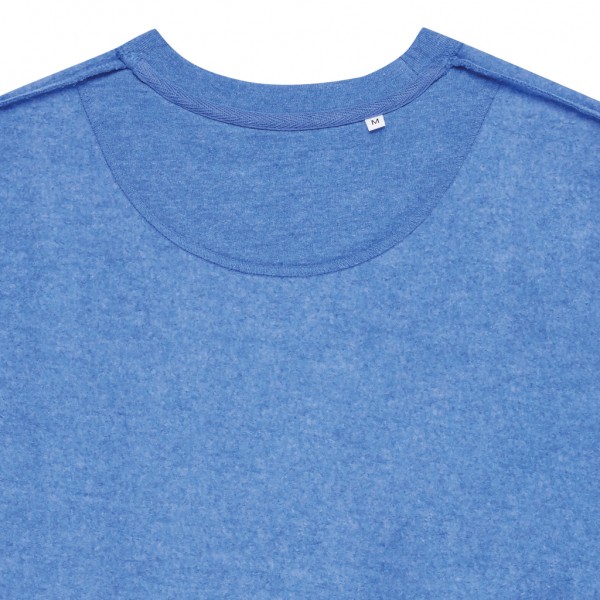 IQONIQ Denali ungefärbt. Rundhals-Sweater aus recycelter BW, heather blue XXXL