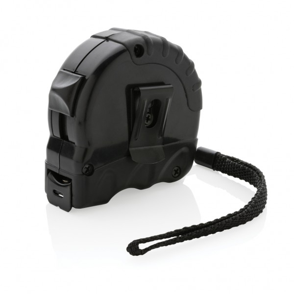 5m/19mm Maßband aus RCS recyceltem Kunststoff, schwarz