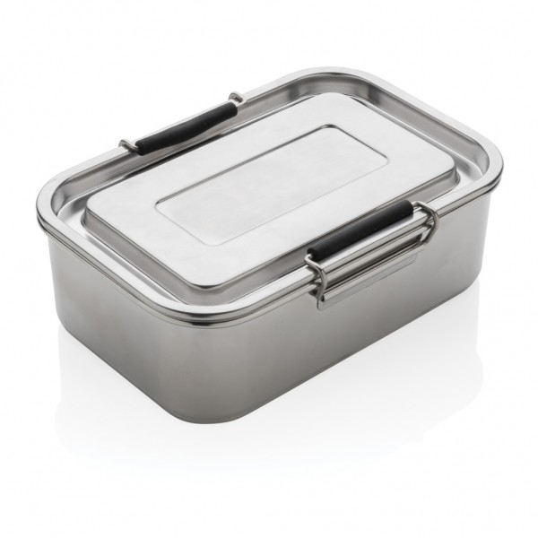 Auslaufsichere Lunchbox aus RCS recyceltem Stainless Steel, silber