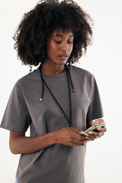 CarryLoop verstellbares Handyband aus RCS rec. PET, schwarz