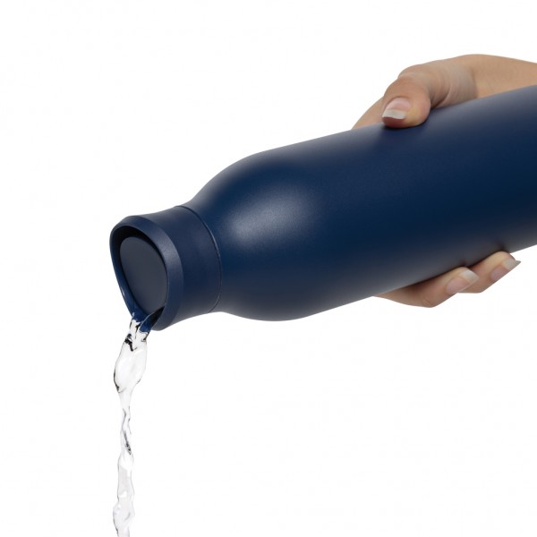 Avira Alok 360 Klick-Wasserflasche aus RCS rec. Stahl, 600ml, navy blau