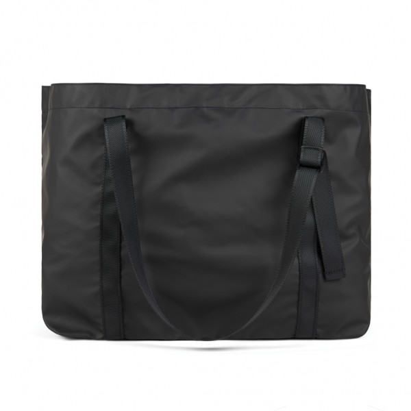 VINGA Livorno Maxi-Tasche aus GRS recyceltem Polyester, schwarz