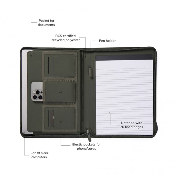 VINGA Baltimore RCS A4 Portfolio, grün