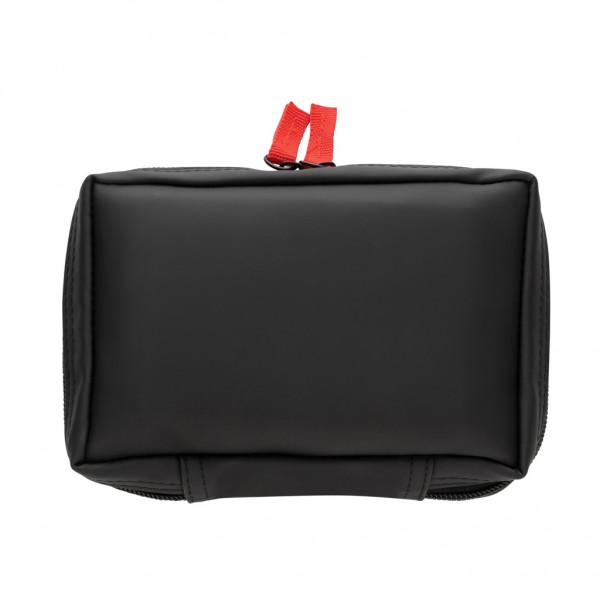 Erste-Hilfe-Set in RCS recycelter Nubuk-PU Tasche, schwarz