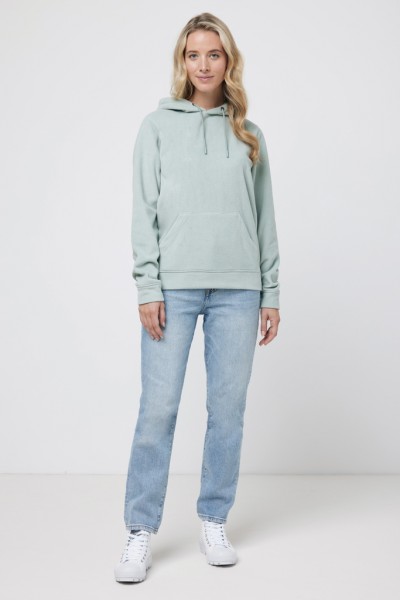 IQONIQ Trivor Mikrofleece-Kapuzen-Pulli aus recyc. Polyester, Iceberg green L