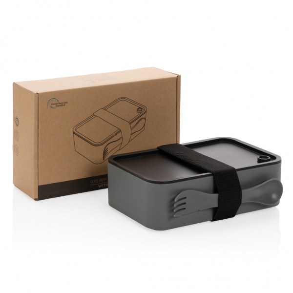 GRS RPP Lunchbox mit Göffel, grau