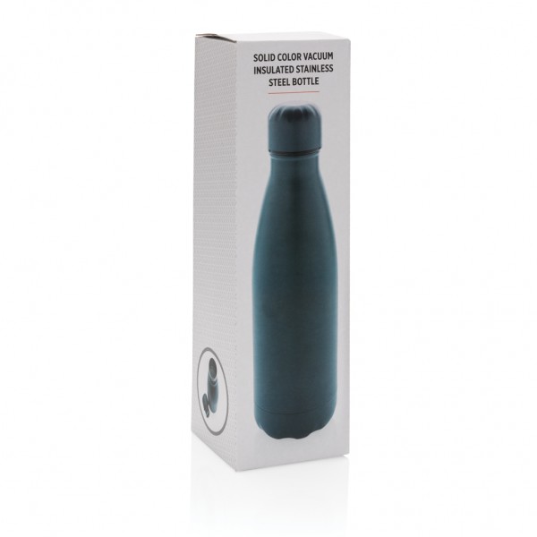 Einfarbige Vakuumisolierte Stainless Steel Flasche, blau
