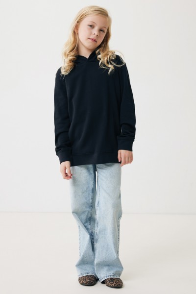 IQONIQ Yengo KidsHoodie mit Seitentaschen aus rec. Baumwolle, schwarz 910