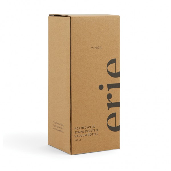 VINGA Erie 450ml Vakuumflasche aus RCS recyceltem Stahl, grau