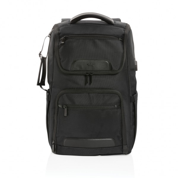 Swiss Peak AWARE™ RPET Voyager 15.6` Laptop Rucksack, schwarz