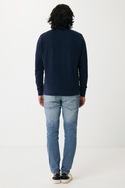 IQONIQ Etosha Lightweight Sweater aus recycelter Baumwolle, navy blau M