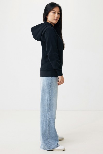 IQONIQ Yengo Hoodie mit Seitentaschen aus rec. Baumwolle, schwarz S