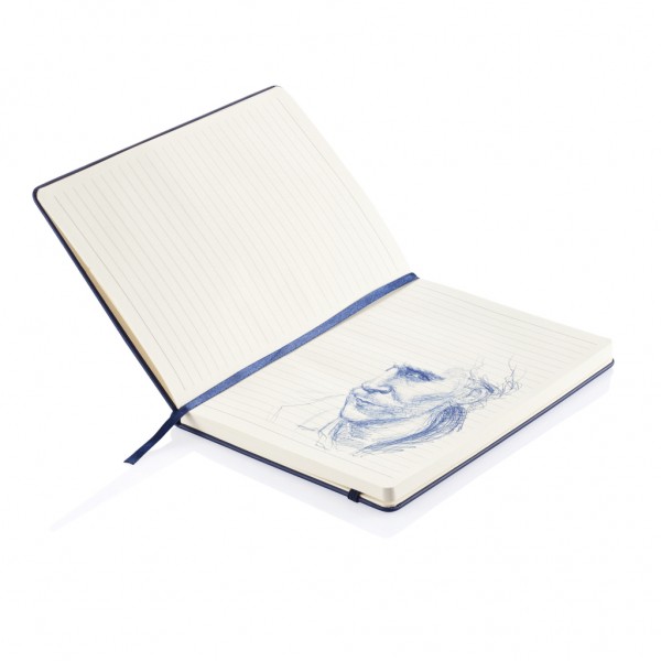 Deluxe Hardcover PU A5 Notizbuch, navy blau