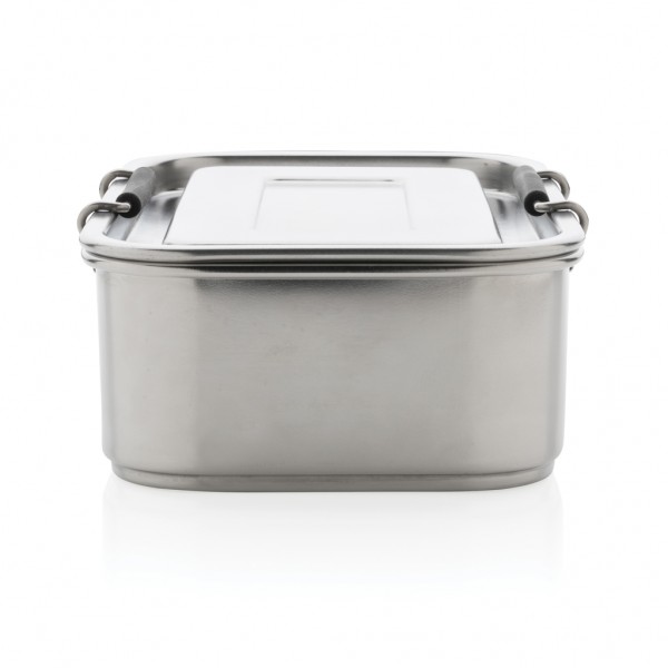 Auslaufsichere Lunchbox aus RCS recyceltem Stainless Steel, silber