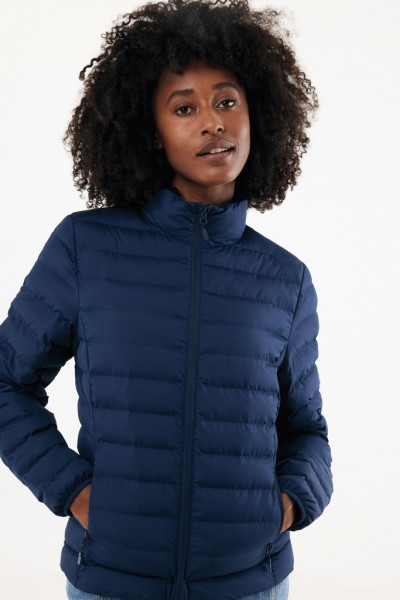 IQONIQ Maiko Damen Steppjacke aus recyceltem Polyester, navy blau S