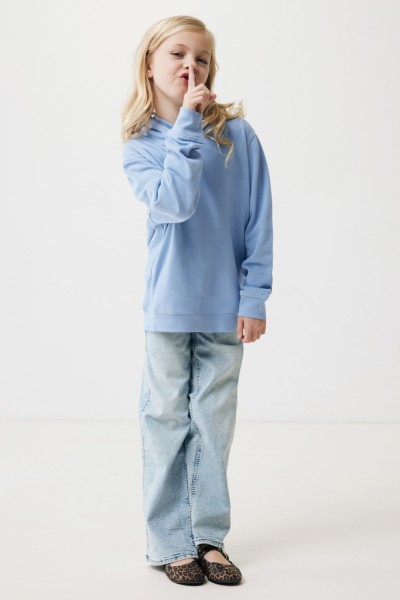 IQONIQ Yengo KidsHoodie mit Seitentaschen aus rec. Baumwolle, sky blue 56