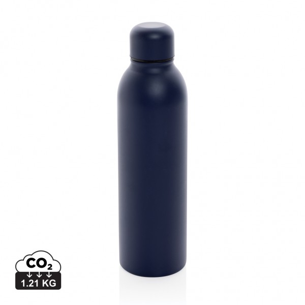 RCS recycelte Stainless Steel Vakuumflasche, navy blau