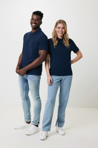 IQONIQ Yosemite Piqué-Poloshirt aus recycelter Baumwolle, navy blau XXL