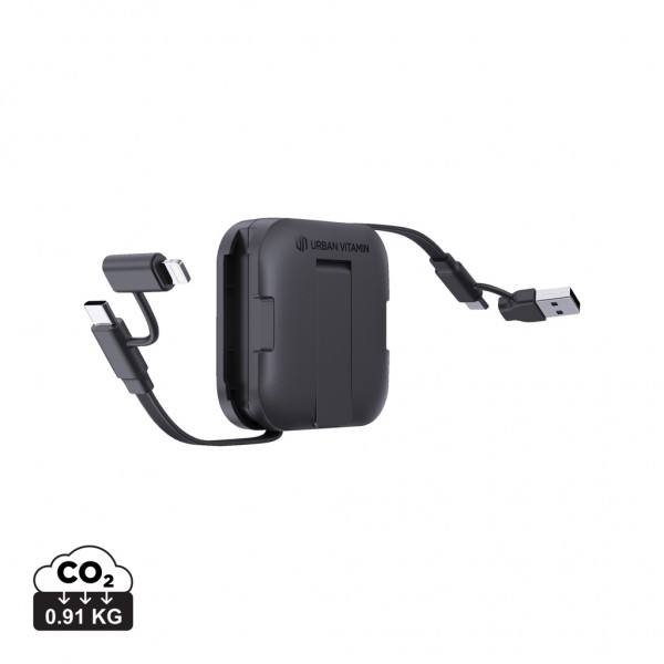 Urban Vitamin San Jose 100W-Halter mit einziehbarem Kabel, schwarz