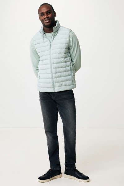 IQONIQ Meru Herren Bodywarmer aus recyceltem Polyester, Iceberg green XXXL