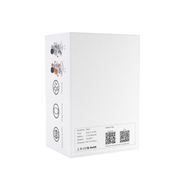 Robert der tanzende Roboter mit Lautsprecher, weiß