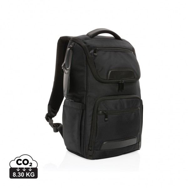 Swiss Peak AWARE™ RPET Voyager 15.6` Laptop Rucksack, schwarz