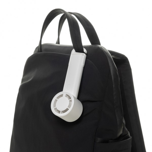 Twist wiederaufladbarer tragbarer Ventilator aus RCS rABS, weiß