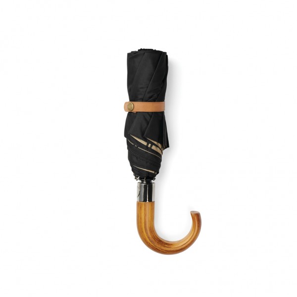 VINGA Bosler AWARE™ 21` faltbarer Schirm aus recyceltem PET, schwarz