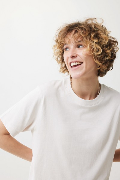 IQONIQ Kakadu relaxed T-Shirt aus recycelter Baumwolle, ivory white S