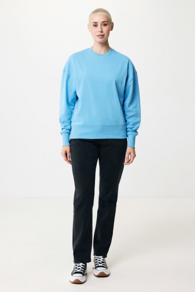 IQONIQ Kruger Relax-Rundhals-Sweater aus recycelt. Baumwolle, tranquil blue XXS