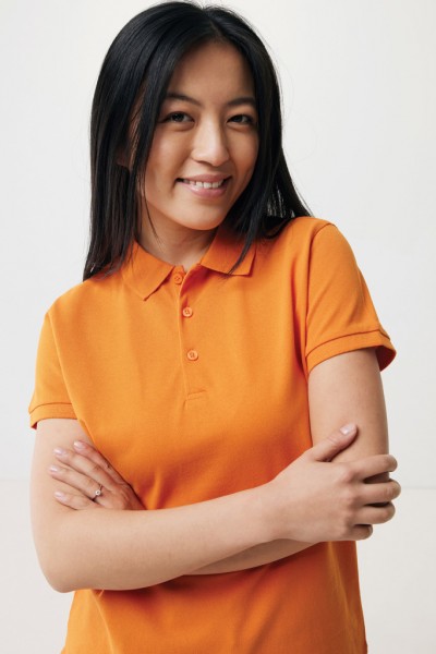 IQONIQ Yosemite Damen Piqué-Poloshirt aus rec. Baumwolle, orange XS