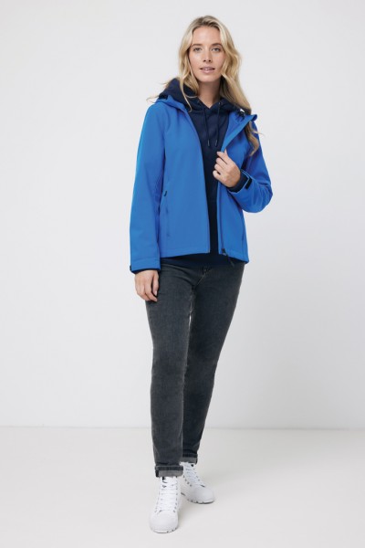 IQONIQ Makalu Damen Softshelljacke aus recyceltem Polyester, Königsblau S