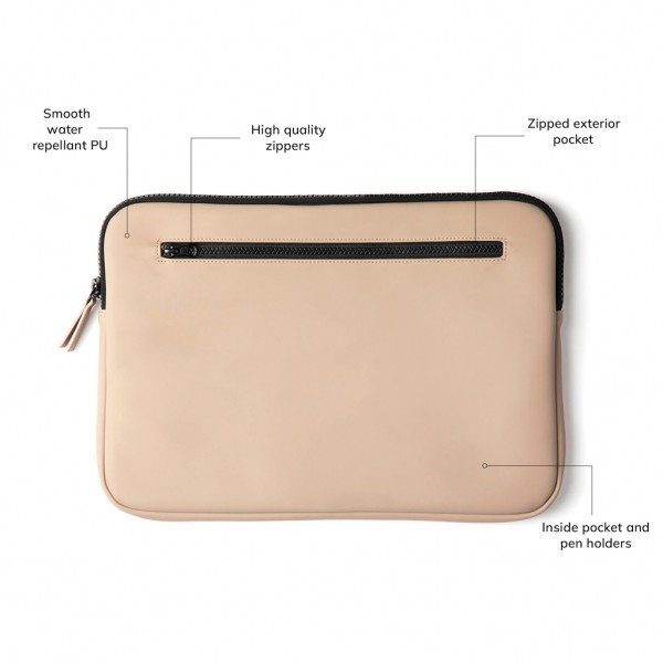 VINGA Baltimore Laptopcase 15“, greige