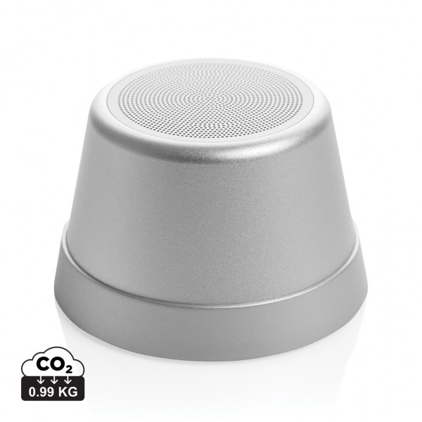 Nivio magnetischer 5W-Speaker aus RCS recyceltem Aluminium, silber