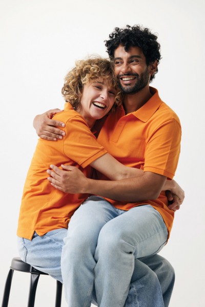 IQONIQ Yosemite Piqué-Poloshirt aus recycelter Baumwolle, orange XS
