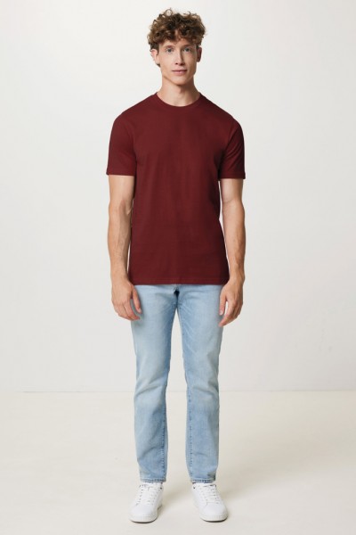 IQONIQ Brett T-Shirt aus recycelter Baumwolle, burgunderrot S