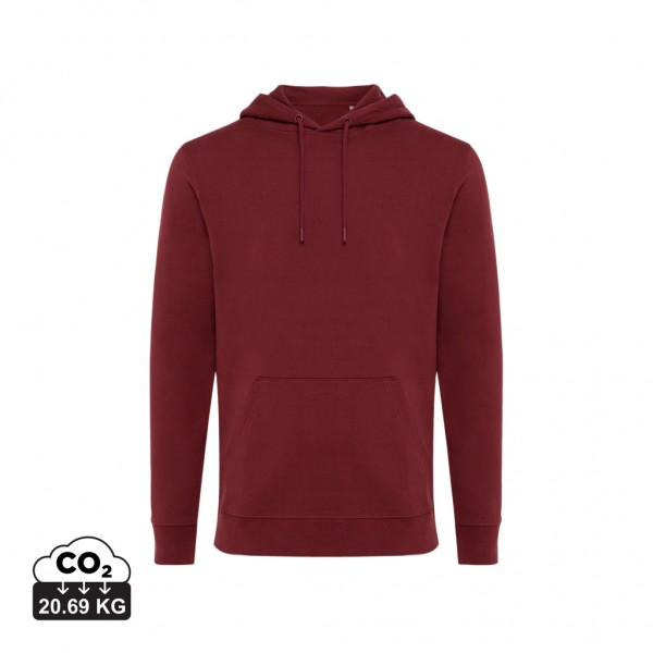 IQONIQ Jasper Hoodie aus recycelter Baumwolle, burgunderrot XS